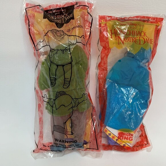 Burger King Kids Meal Toy Hunchback of Notre Dame Quasimodo Esmeralda Puppet NIP - Picture 5 of 5
